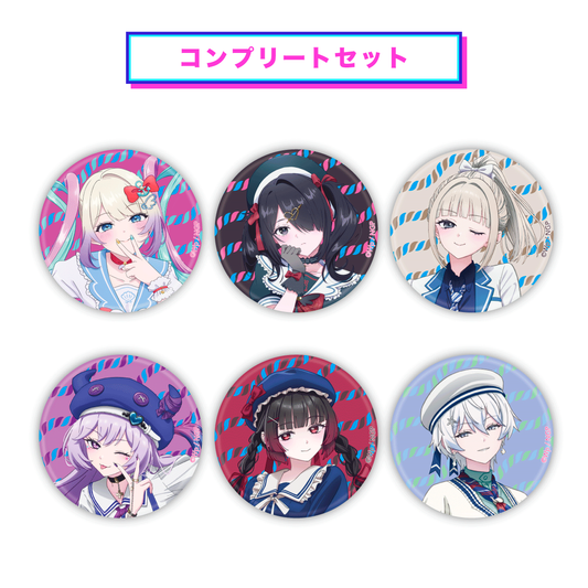 【コンプリートセット】トレーディンググリッター缶バッジ（全6種）